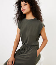 Load image into Gallery viewer, Lou & Grey Sandwashed Drawstring Pocket Dress