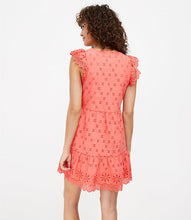 Load image into Gallery viewer, Eyelet Tiered Swing Dress