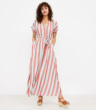 Load image into Gallery viewer, Striped Pocket Maxi Shirtdress