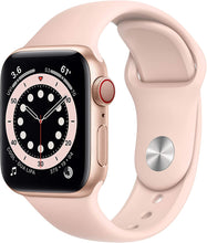 Load image into Gallery viewer, Apple Watch Series 6 (GPS + Cellular, 40mm) - Gold Aluminum Case with Pink Sand Sport Band
