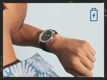 Load image into Gallery viewer, Fossil Men 42MM Collider HR Heart Rate Stainless Steel and Leather Hybrid HR Smart Watch
