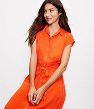 Load image into Gallery viewer, Belted Pocket Midi Shirtdress
