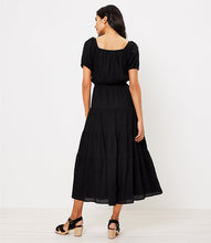 Load image into Gallery viewer, Striped Tiered Square Neck Midi Dress

