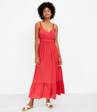Load image into Gallery viewer, Beach Ruched Strap Maxi Dress
