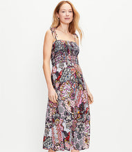 Load image into Gallery viewer, Floral Smocked Strappy Midi Dress

